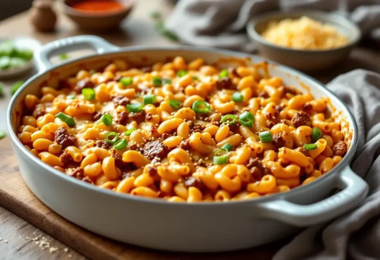 Macaronis gratinés au bœuf et au gochujang